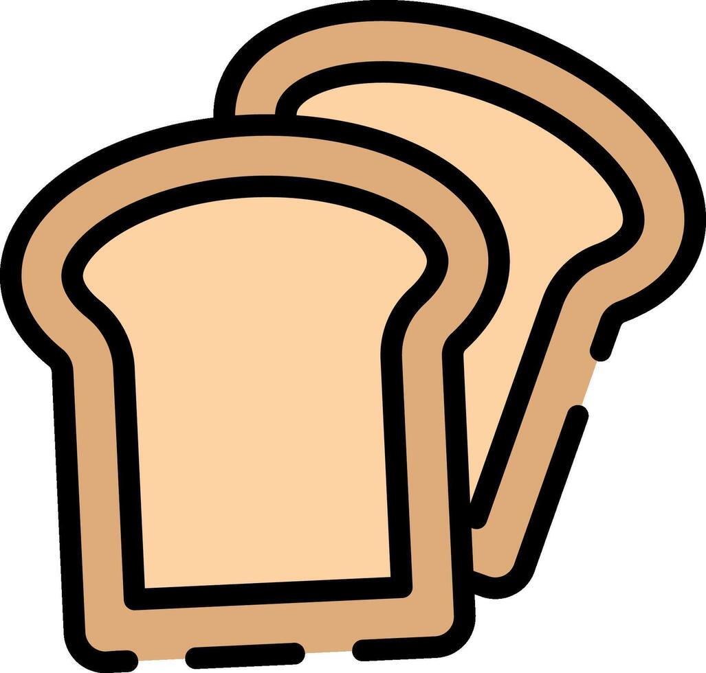 Toast icon illustration vector
