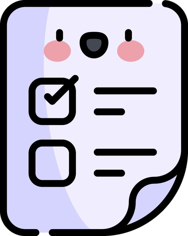 A cute bear with a check box on a piece of paper vector