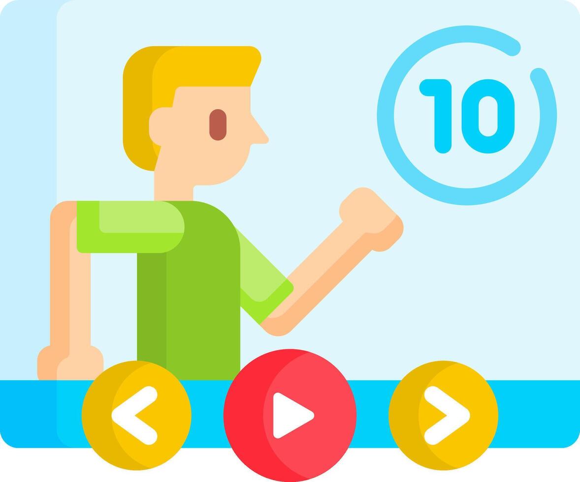 A man is running with the number 10 on the screen vector