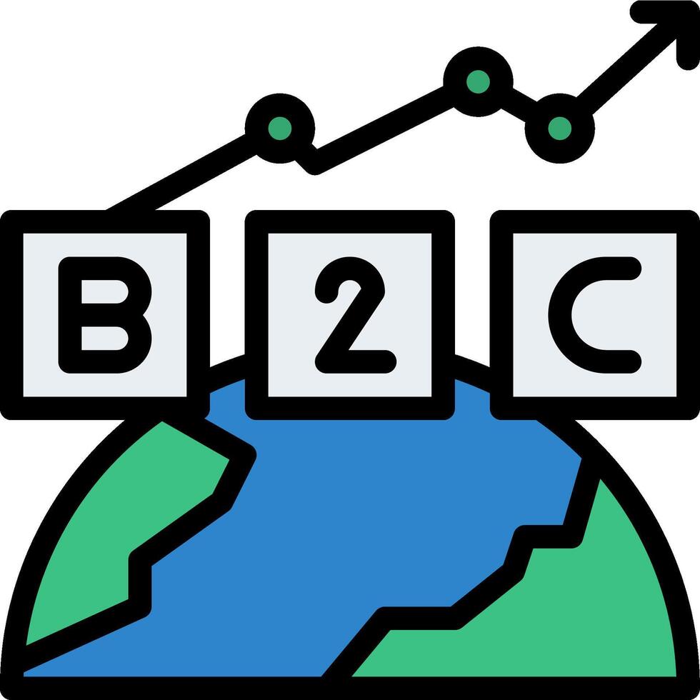 B2b marketing b2c marketing vector