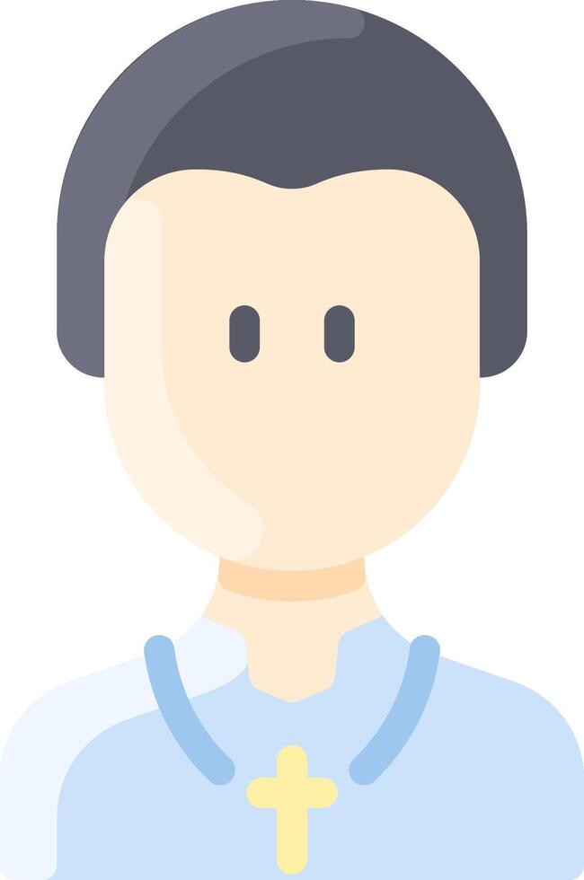 A man with a cross on his chest vector