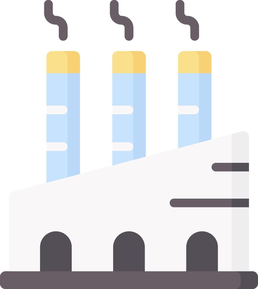A factory with smoke coming out of the chimneys vector