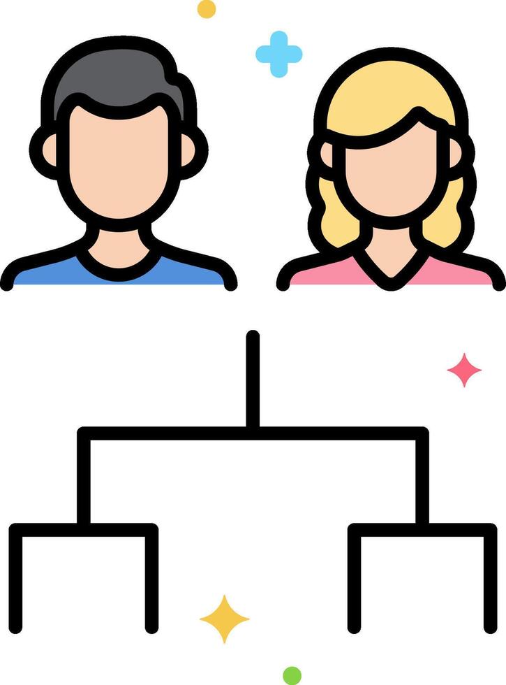 A couple is standing in front of a tree with a family tree vector