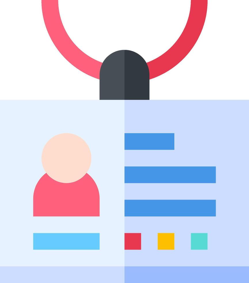 A person is holding a red and blue key vector