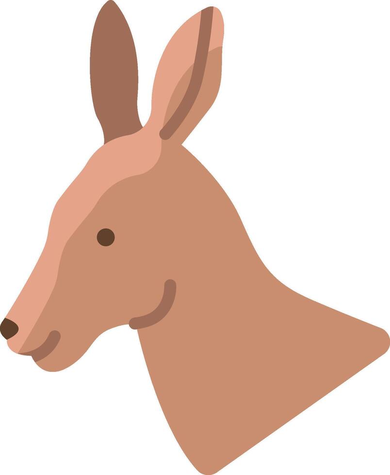 A kangaroo head on a white background vector