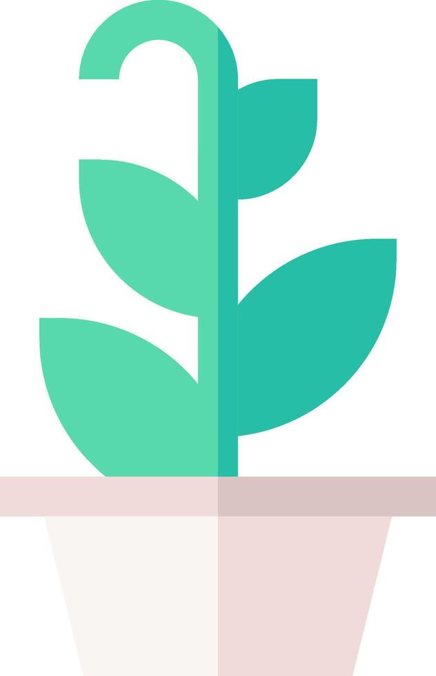 A plant in a pot on a white background vector