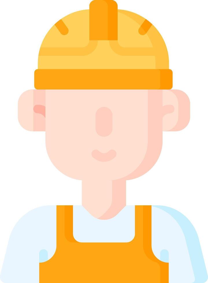 A man in a hard hat and overalls vector