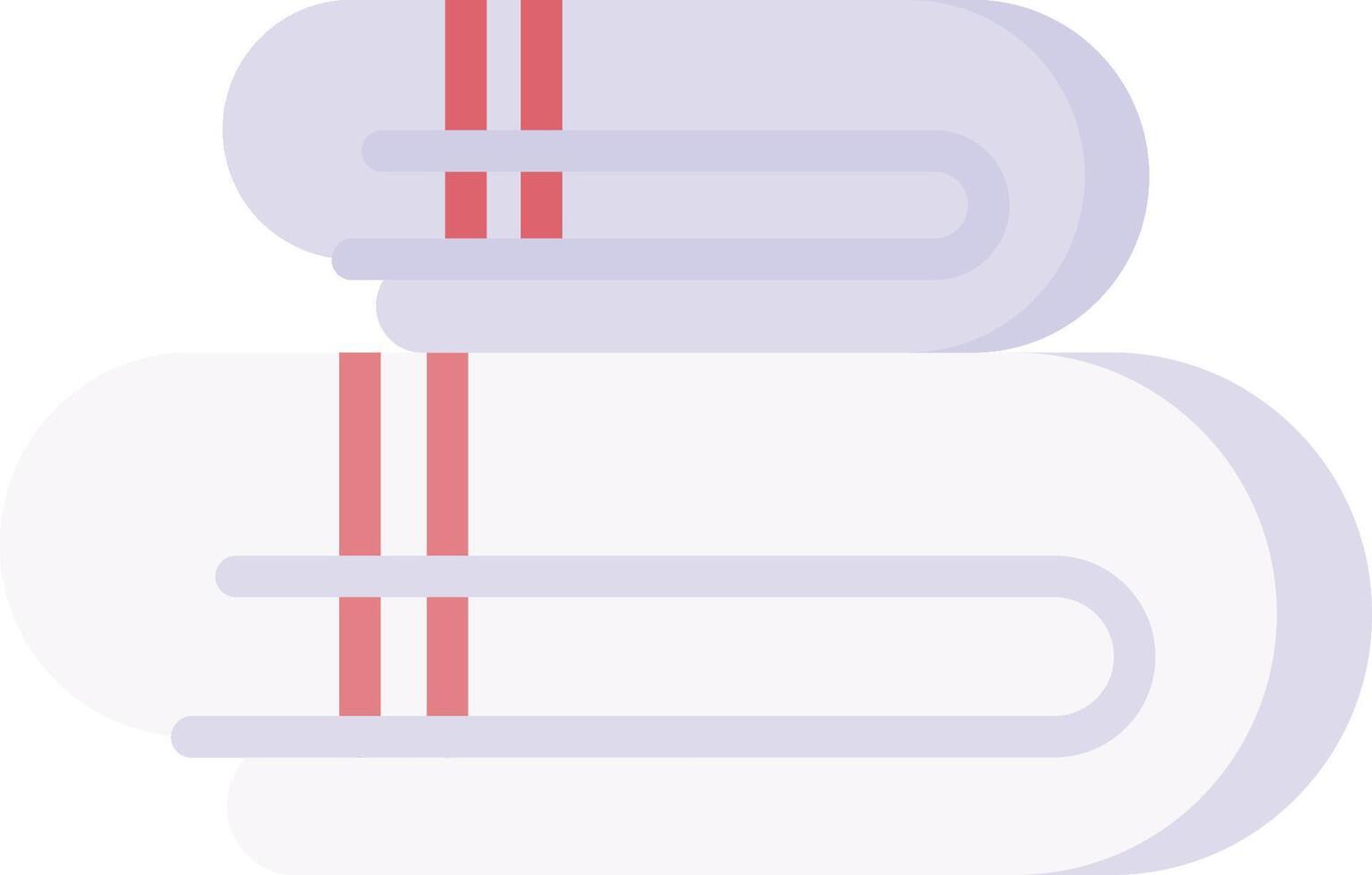 A stack of towels with red stripes vector