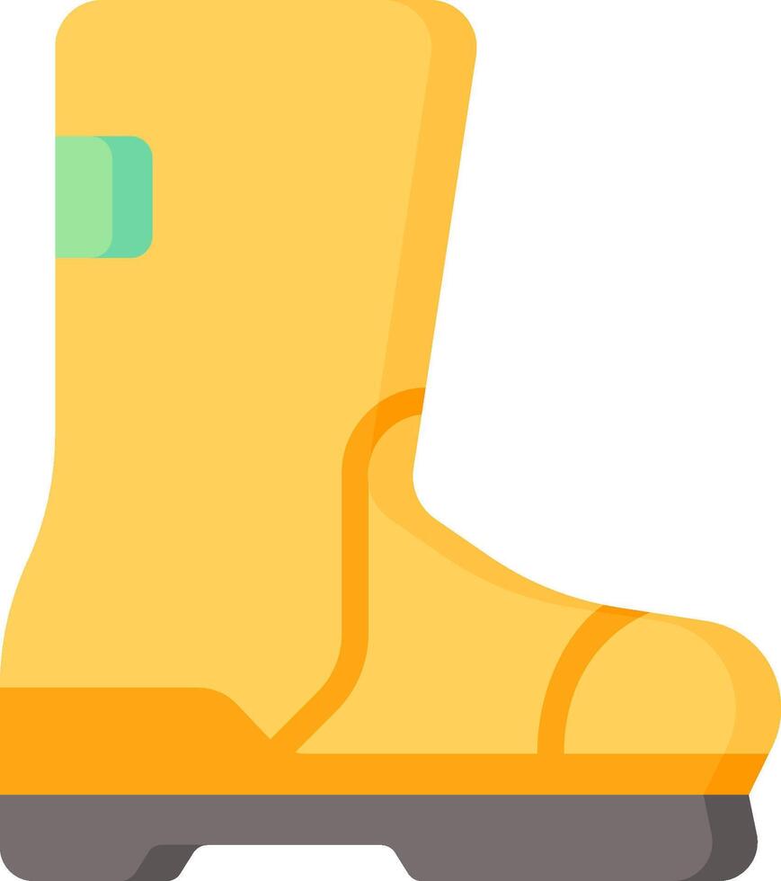 Yellow rubber boots icon vector