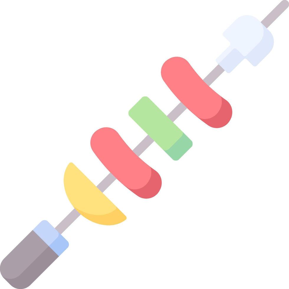 A skewer with colorful skewers on it vector