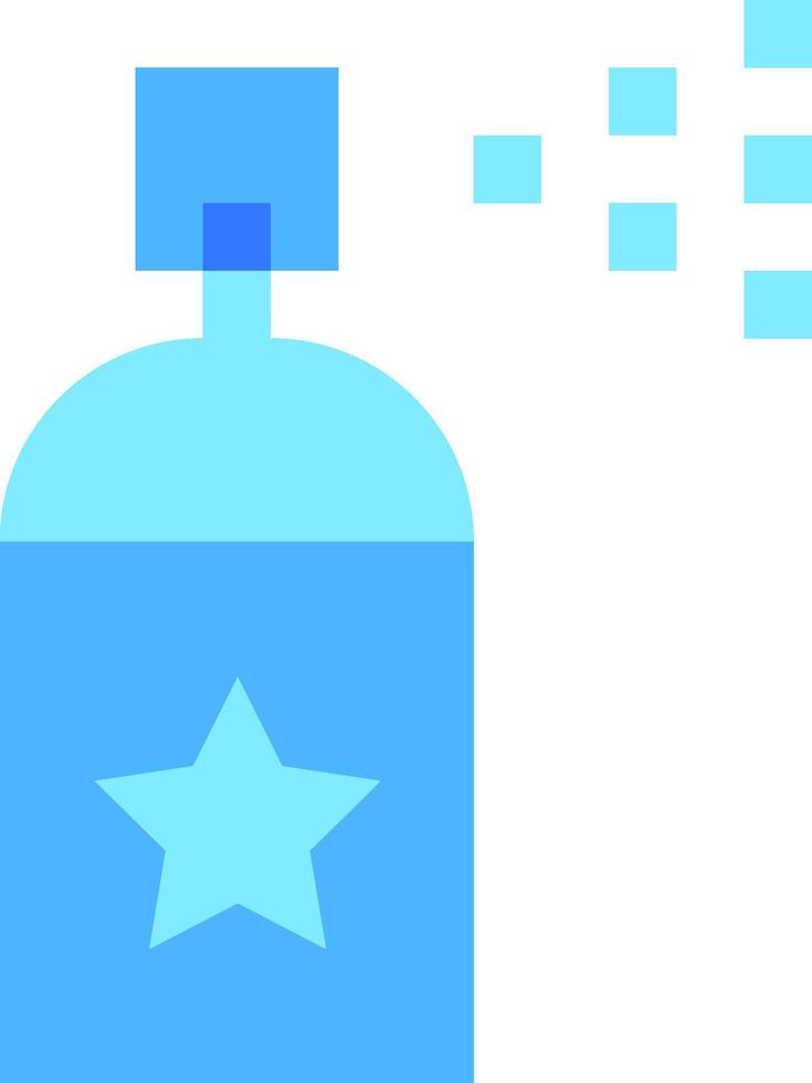 A blue bottle with a star on it vector