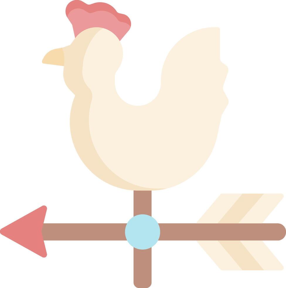 A chicken with an arrow on top of a weather vane vector