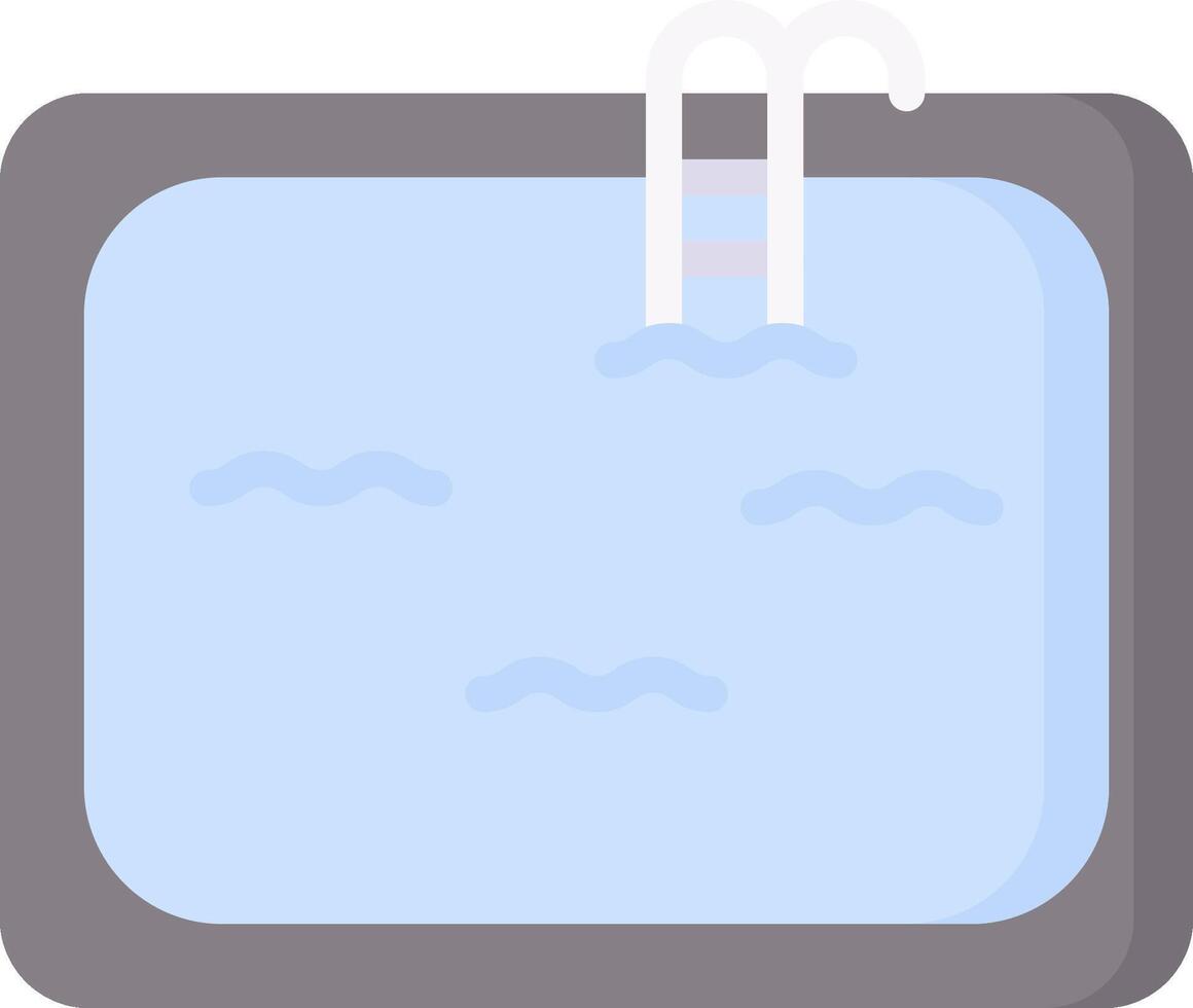 A television with a ladder in the water vector
