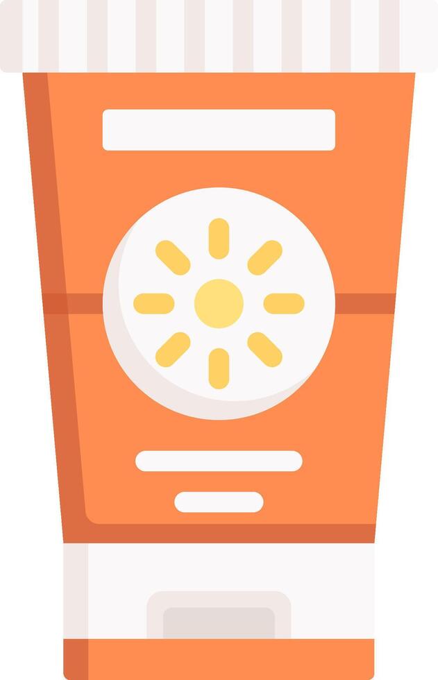 A jar of sunscreen with a sun on it vector