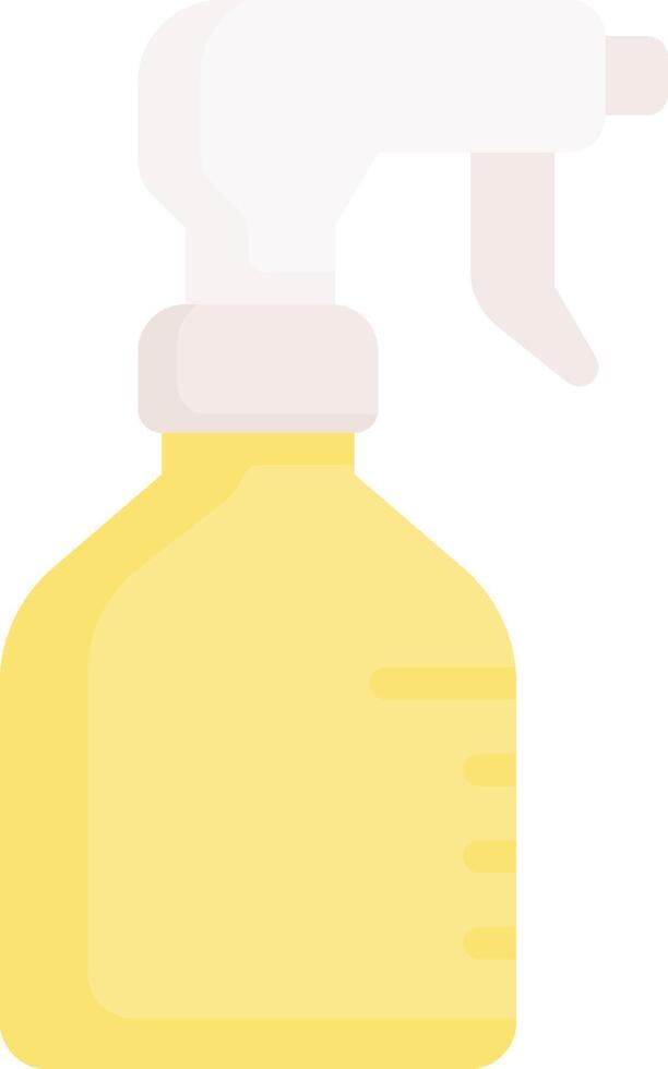 Yellow spray bottle with white spray nozzle vector