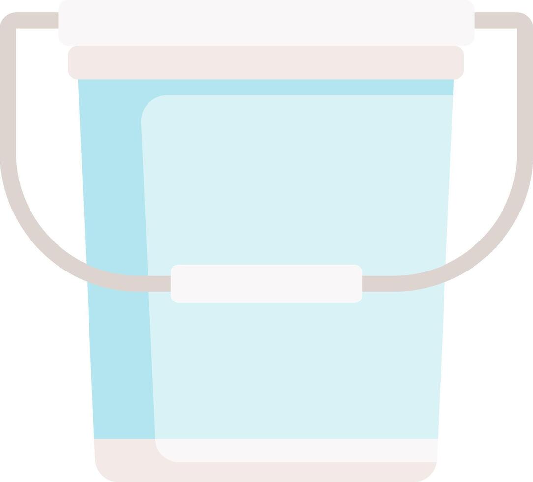 A bucket with a handle on a white background vector