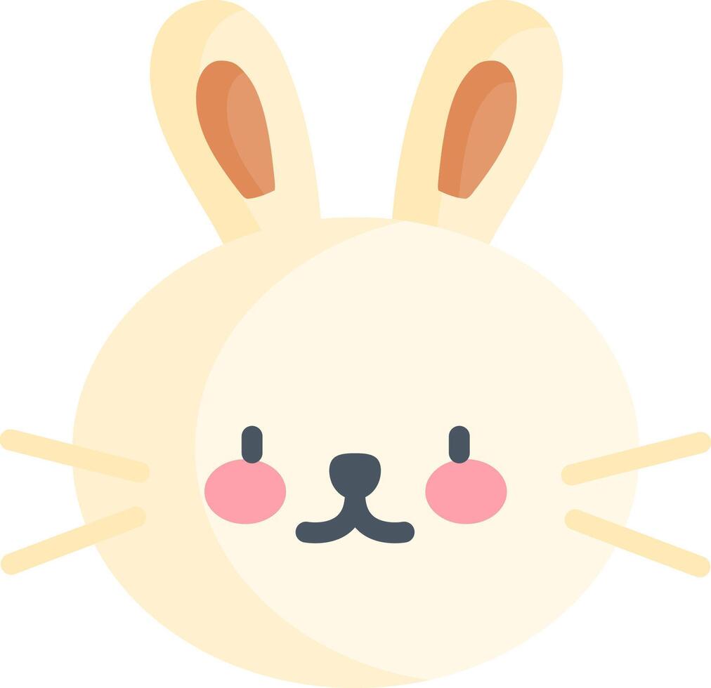 A cute bunny face with pink cheeks vector