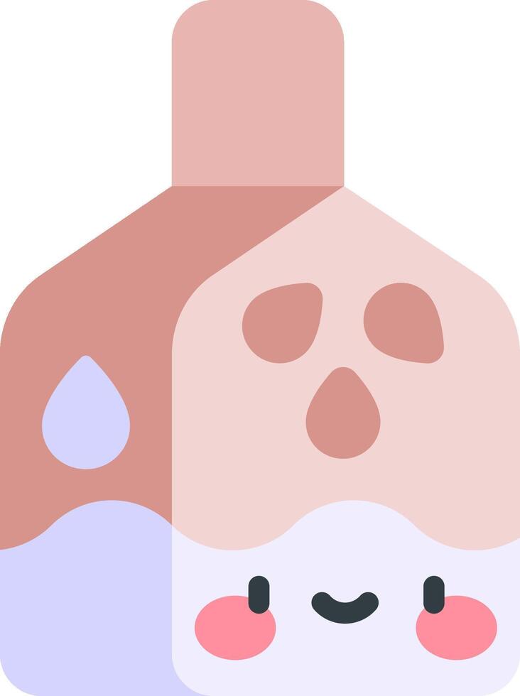 A bottle with a face and a smile vector