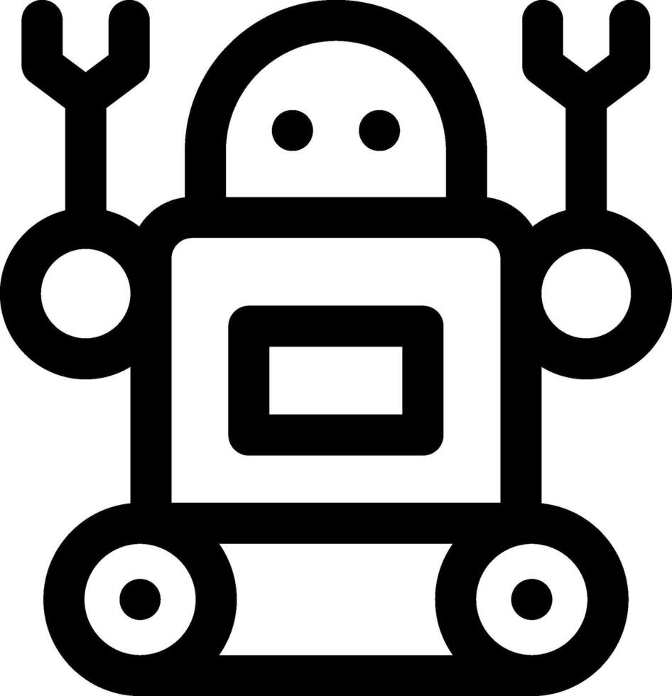 A robot with two hands and a tool vector