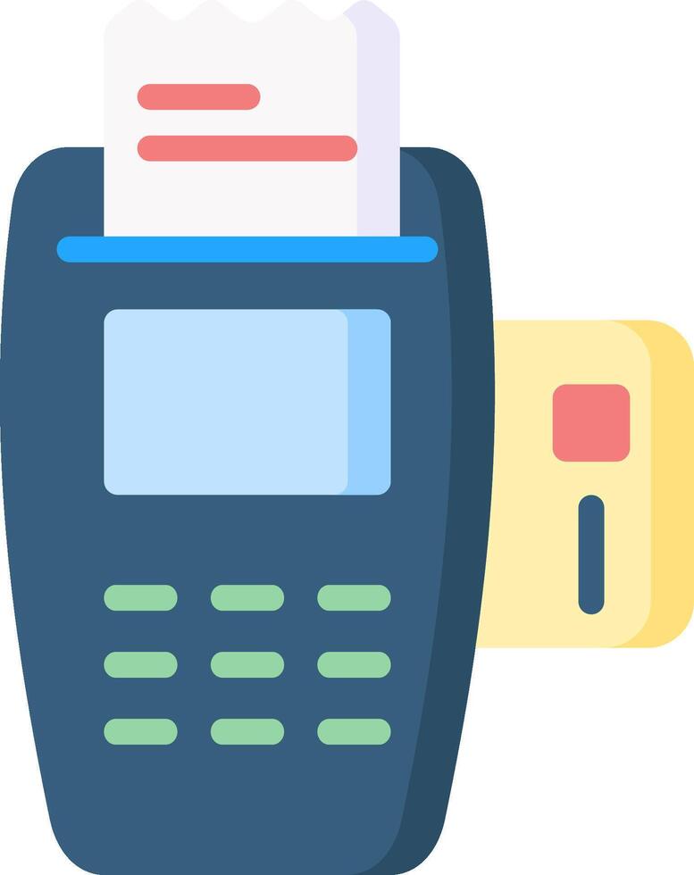 A flat icon of a cash register vector