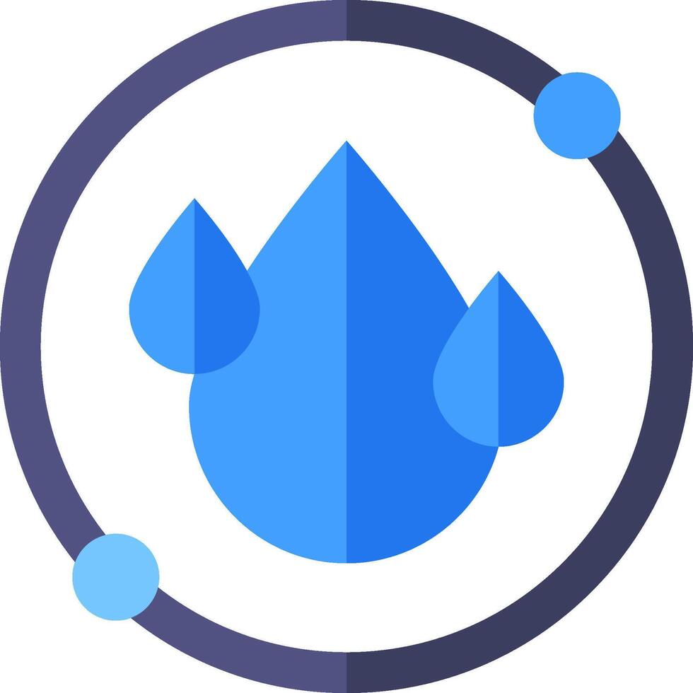 Water drop icon with blue circles vector