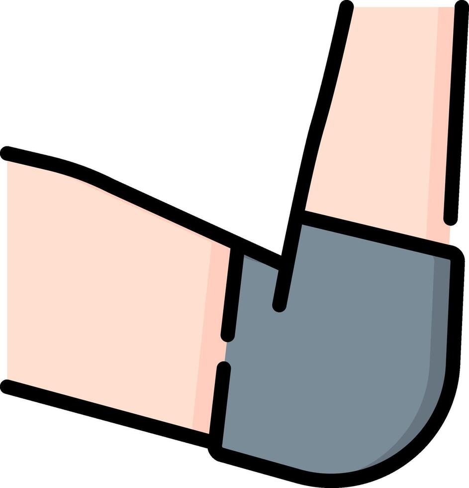 A cartoon hand with a knee brace on it vector
