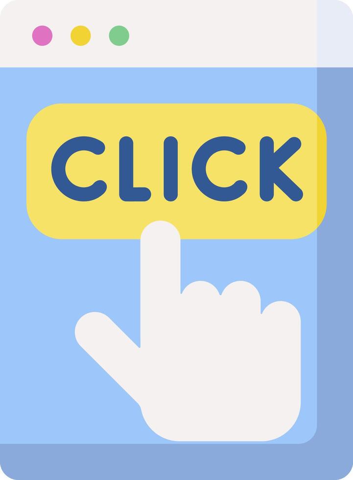 Click icon on a website vector