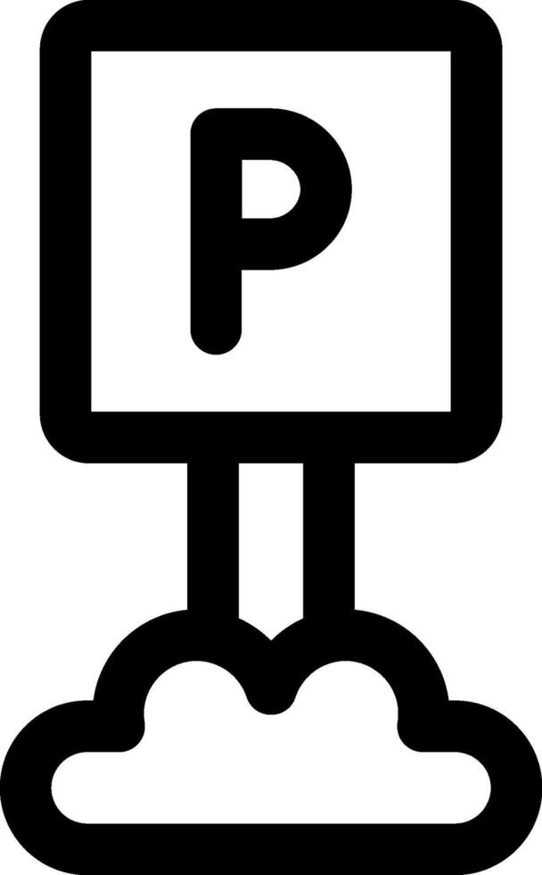 Parking sign icon vector