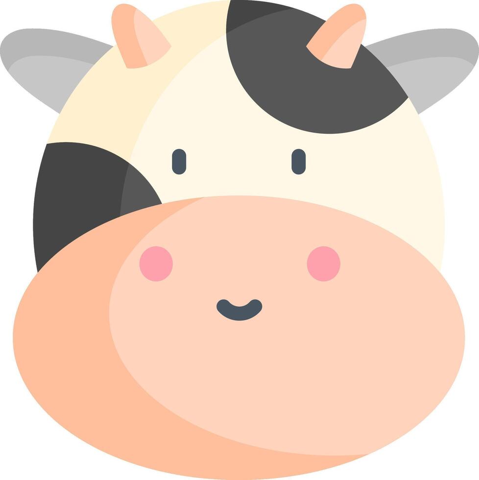 A cartoon cow with a big smile on its face vector
