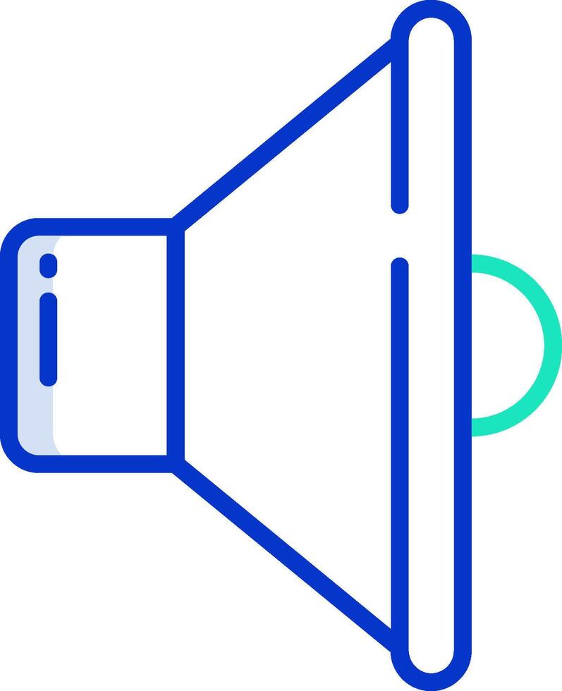 A blue megaphone icon on a white background vector