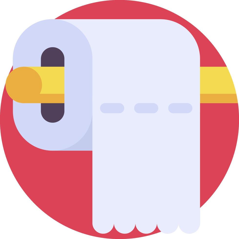 A toilet paper roll with a stick vector