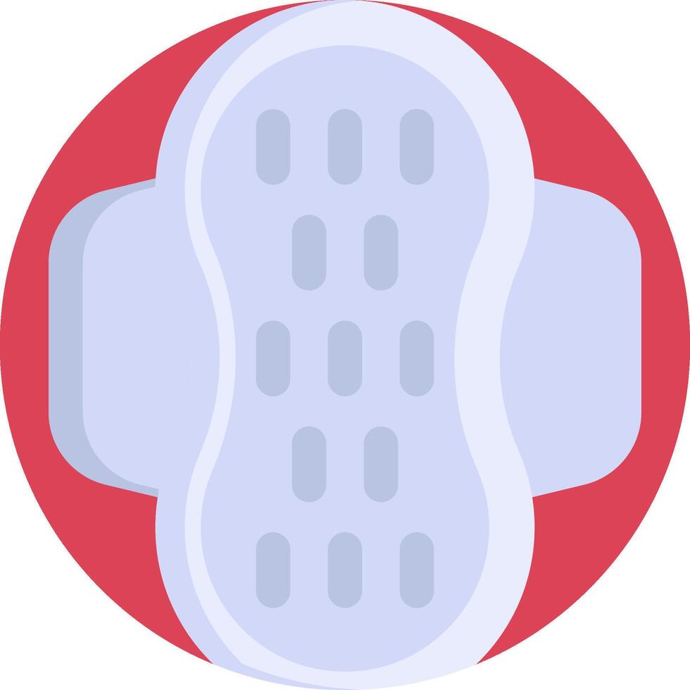 A sanitary pad on a red circle vector