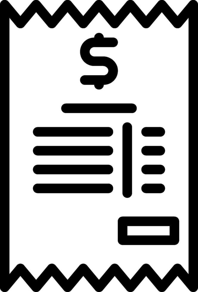 A receipt with a dollar sign on it vector