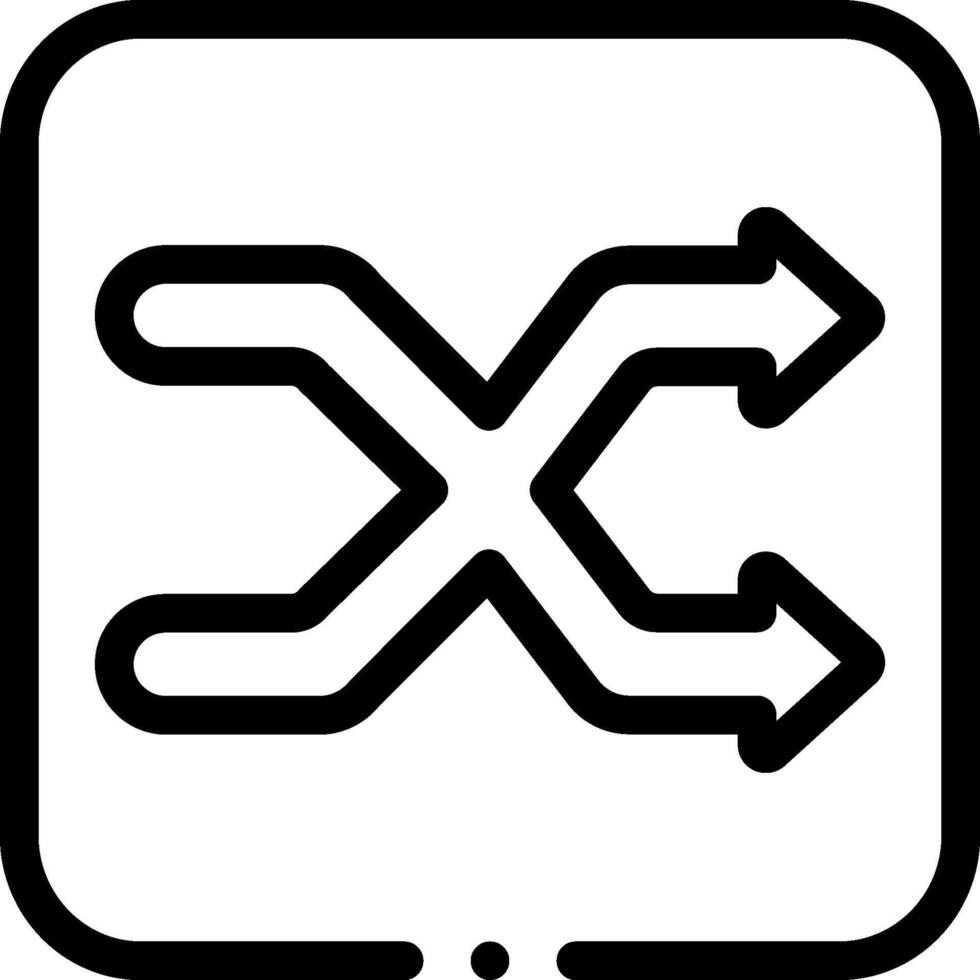 A black and white icon of an x and a cross vector