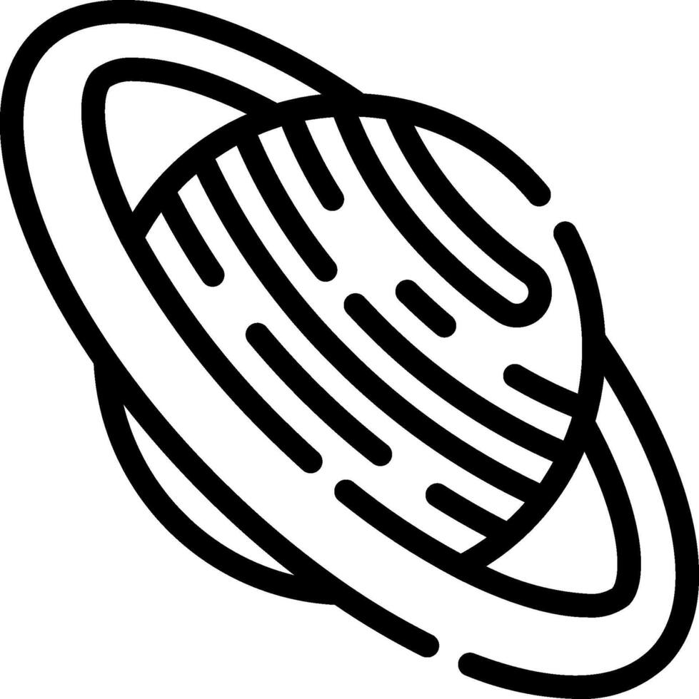 Planet saturn line icon vector