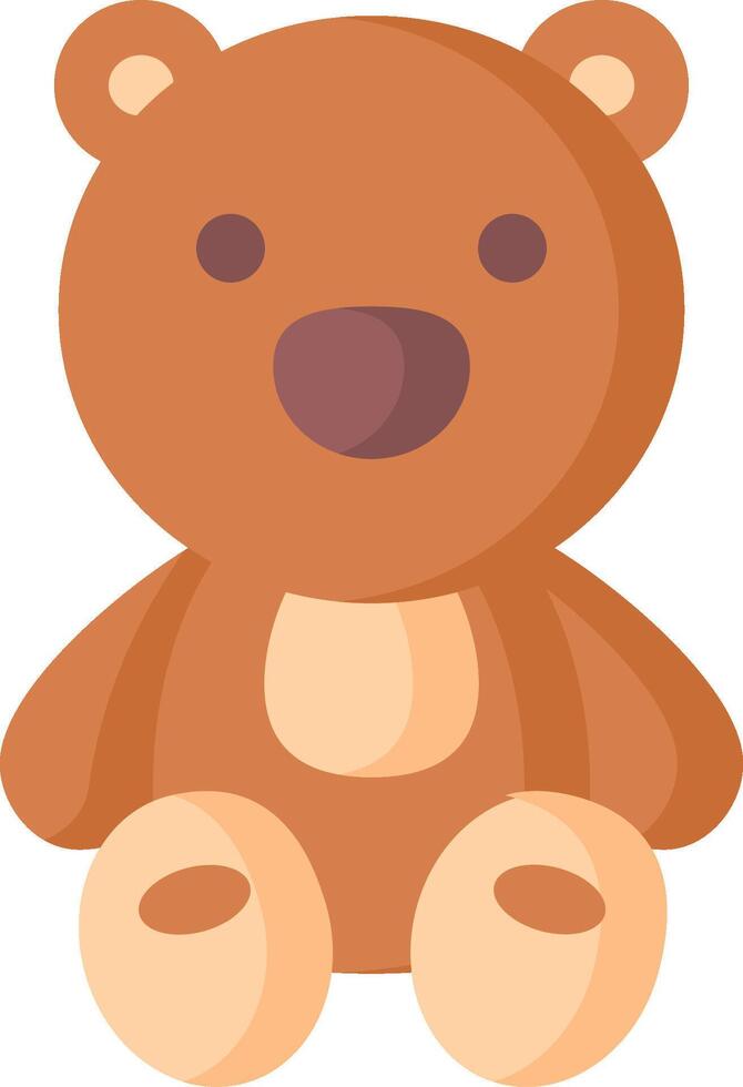 A brown teddy bear sitting on a white background vector