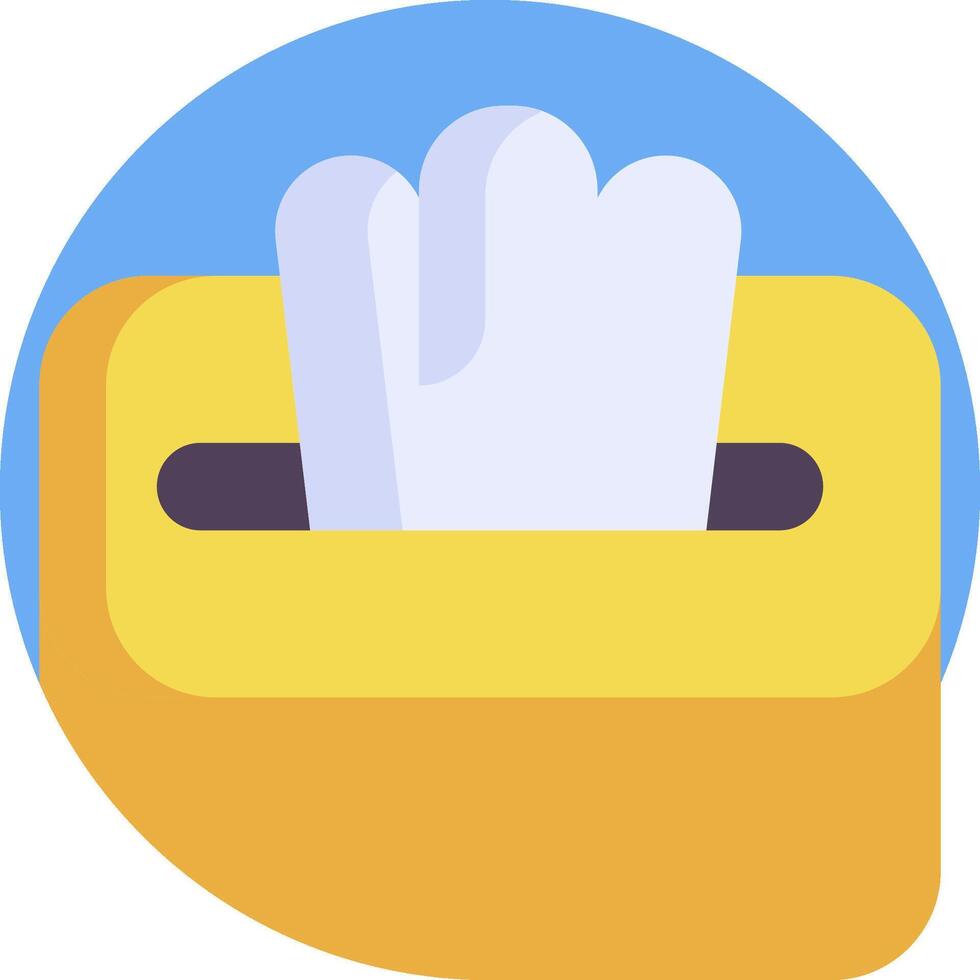 A yellow box with a white hand in it vector