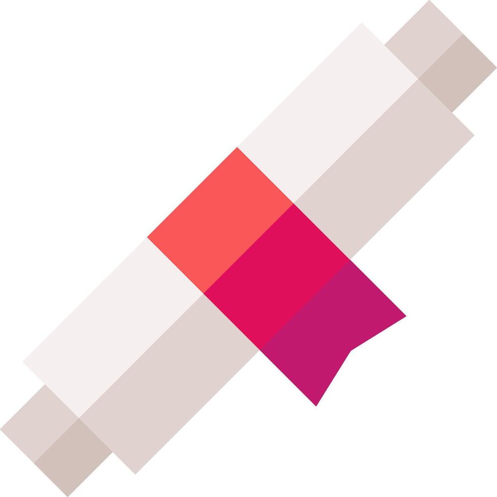 A roll of paper with a red ribbon on it vector