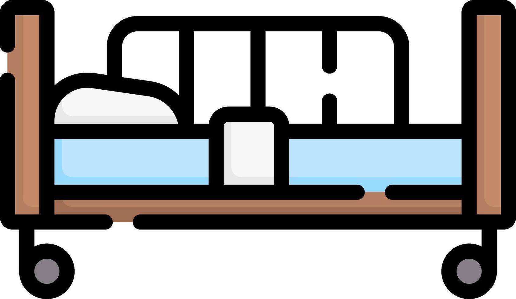 Hospital bed icon vector