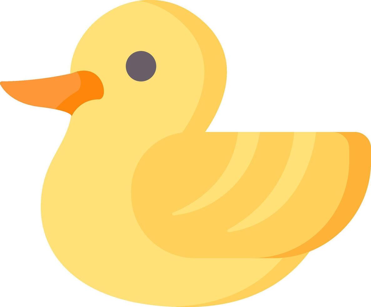 A yellow duck with a black beak vector