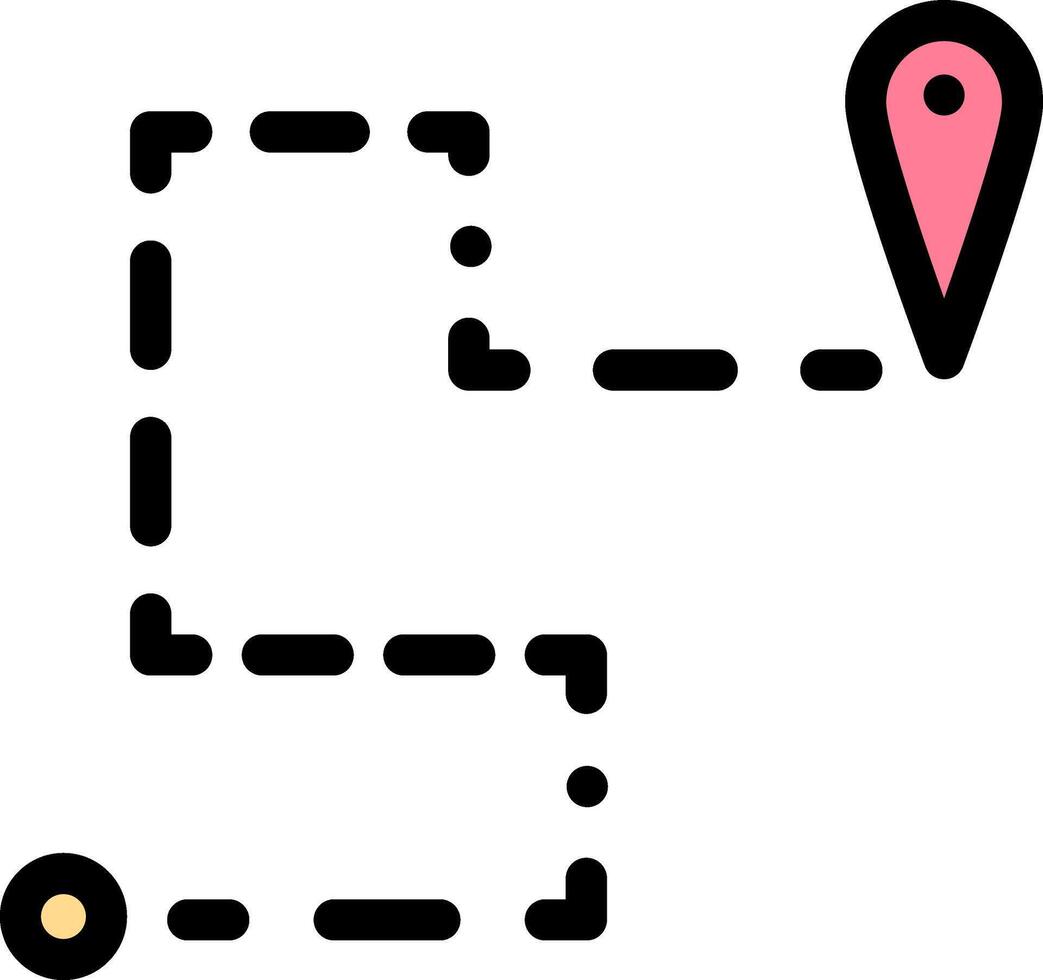 A map with a pin pointing to a location vector