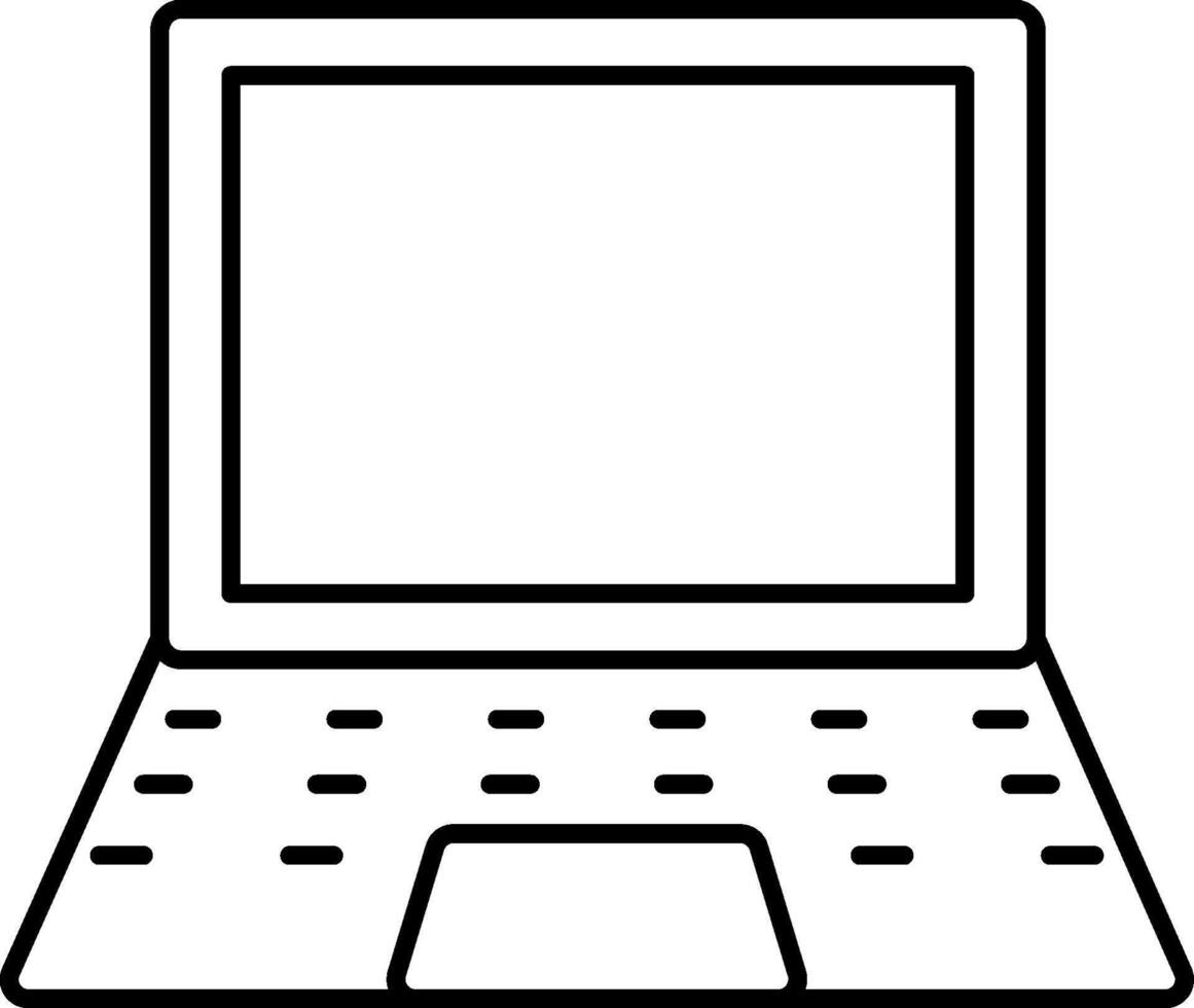 A laptop computer with a screen on it vector