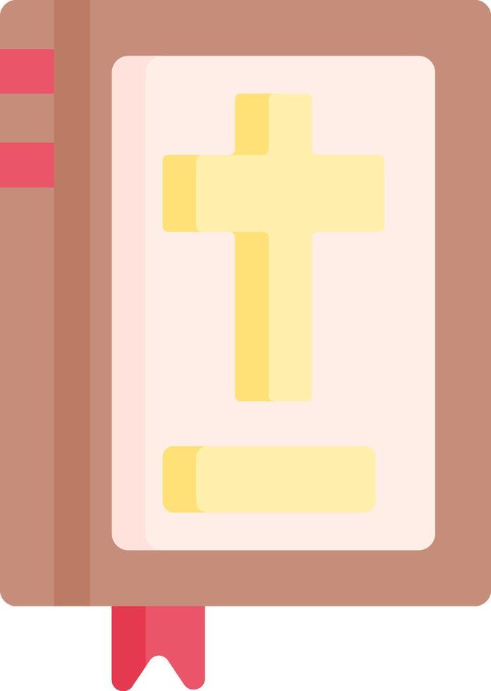 A bible with a cross on it vector