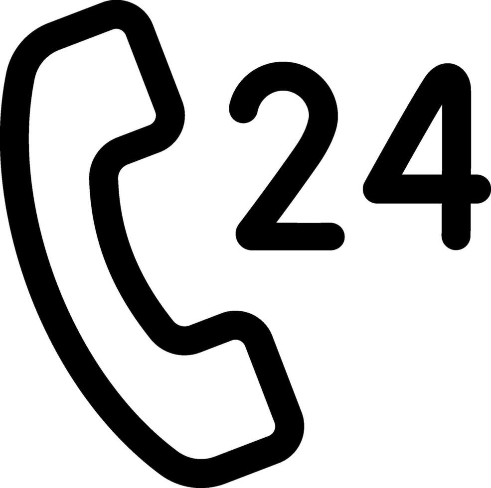 A phone number 24 is shown on a white background vector