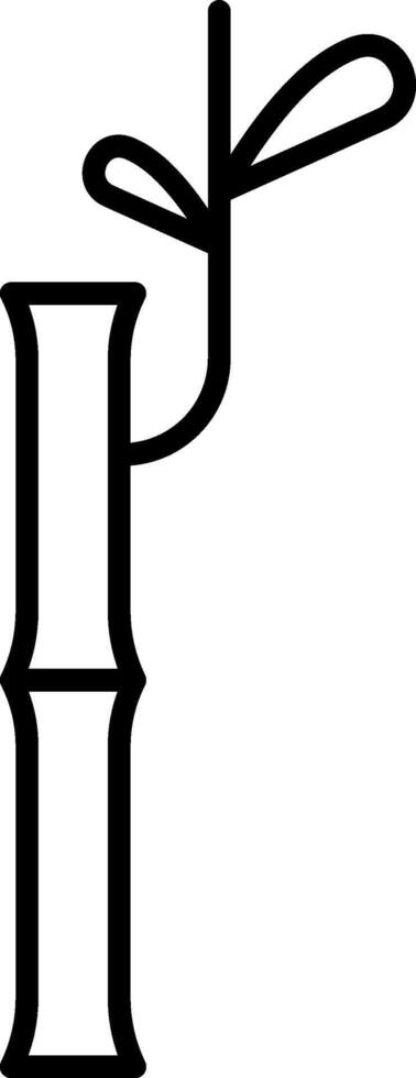 A black and white illustration of a bamboo stick vector