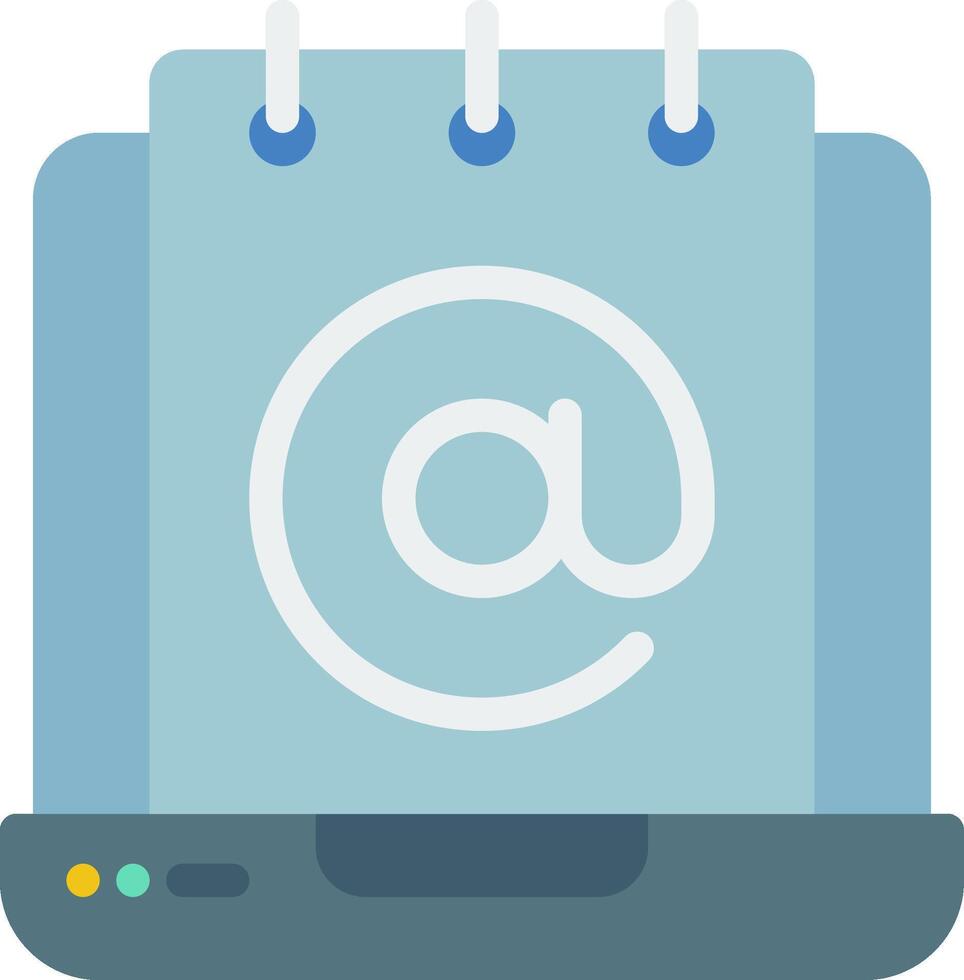 Email icon with a notebook and pen vector