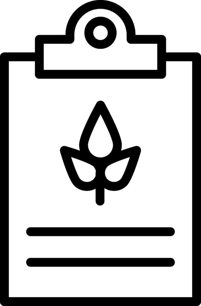 A black and white clip board with a leaf on it vector
