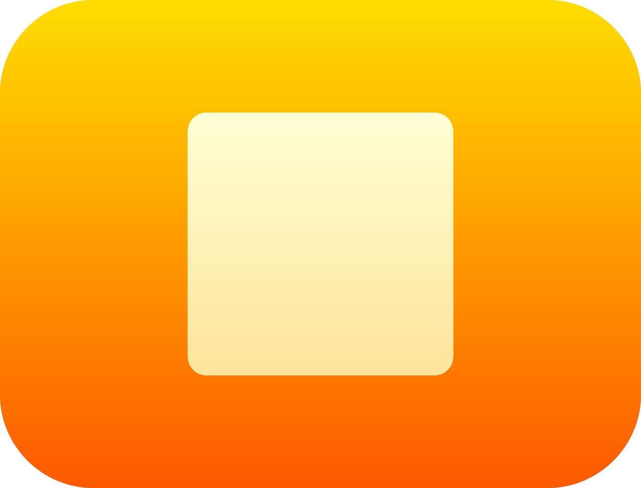 An orange square with a white square in the middle vector