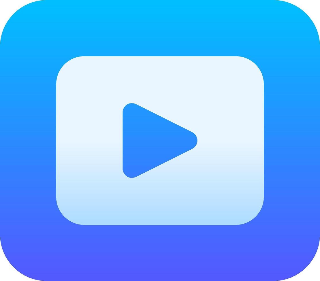 The play button on an app icon vector