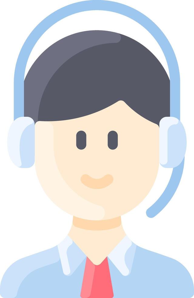 Call center agent avatar vector